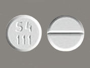 Mefloquine Hcl: This is a Tablet imprinted with 54  111 on the front, nothing on the back.
