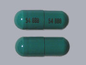 Zaleplon: This is a Capsule imprinted with 54 888 on the front, nothing on the back.