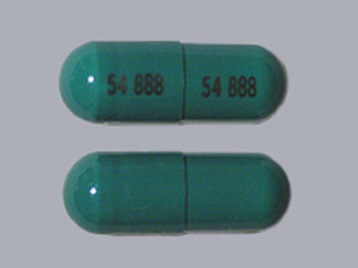 This is a Capsule imprinted with 54 888 on the front, nothing on the back.