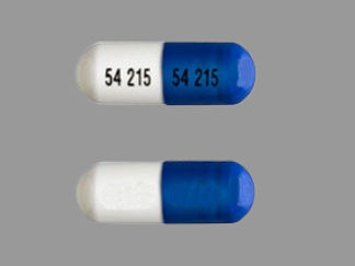 This is a Capsule imprinted with 54 215 on the front, 54 215 on the back.