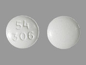 Protriptyline Hcl: Esto es un Tableta imprimido con 54  306 en la parte delantera, nada en la parte posterior, y es fabricado por None.