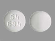 Protriptyline Hcl: This is a white round Tablet imprinted with 54  694 on the front, nothing on the back, and is manufactured by ROXANE/WEST-WAR.