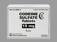 Tableta de 15 Mg de Codeine Sulfate