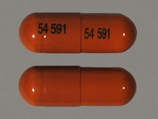 This is a Capsule imprinted with 54 591 on the front, 54 591 on the back.