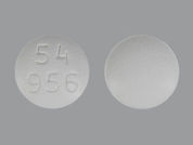 Oxymorphone Hcl: Esto es un Tableta imprimido con 54 956 en la parte delantera, nada en la parte posterior, y es fabricado por None.