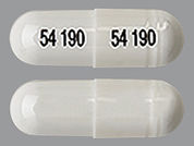 Cevimeline Hcl: This is a Capsule imprinted with 54 190 on the front, 54 190 on the back.