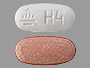 Micardis Hct: This is a Tablet imprinted with logo and H4 on the front, nothing on the back.