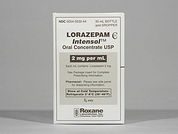 Lorazepam Intensol: This is a Concentrate Oral imprinted with nothing on the front, nothing on the back.