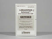 Lorazepam Intensol: This is a colorless Concentrate Oral imprinted with nothing on the front, nothing on the back, and is manufactured by HIKMA PHARMACEU.