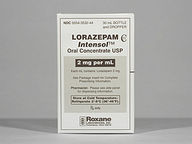 Concentración Oral de 2 Mg/Ml de Lorazepam Intensol