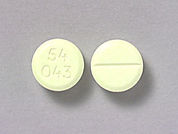 Azathioprine: This is a Tablet imprinted with 54  043 on the front, nothing on the back.
