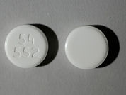 Clotrimazole: This is a Troche imprinted with 54  552 on the front, nothing on the back.