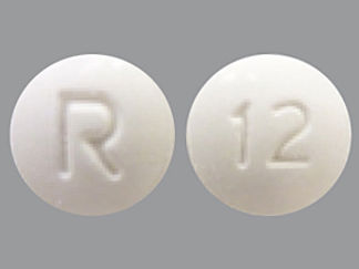 This is a Tablet imprinted with R on the front, 12 on the back.