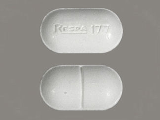 This is a Tablet Er 12 Hr imprinted with RESPA 177 on the front, nothing on the back.