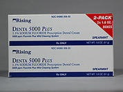 Denta 5000 Plus: This is a Cream imprinted with nothing on the front, nothing on the back.