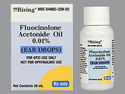 Fluocinolone Acetonide Oil: This is a Drops imprinted with nothing on the front, nothing on the back.