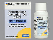 Fluocinolone Acetonide Oil: Esto es un Gotas imprimido con nada en la parte delantera, nada en la parte posterior, y es fabricado por None.