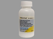 Clindamycin Pediatric: This is a Solution Reconstituted Oral imprinted with nothing on the front, nothing on the back.