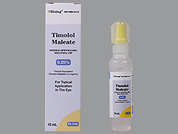 Timolol Maleate: Esto es un Gotas imprimido con nada en la parte delantera, nada en la parte posterior.