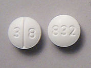Oxybutynin Chloride: This is a Tablet imprinted with 832 on the front, 3 8 on the back.