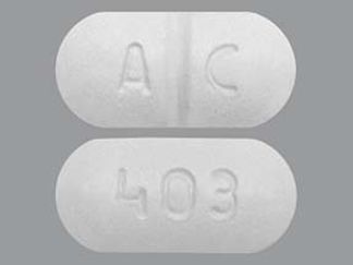 This is a Tablet imprinted with A C on the front, 403 on the back.