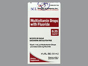 Multivitamin With Fluoride: Esto es un Gotas imprimido con nada en la parte delantera, nada en la parte posterior, y es fabricado por None.