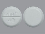 Lasix: This is a Tablet imprinted with LASIX and logo  40 on the front, nothing on the back.