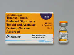 Esto es un Vial blanco imprimido con nada en la parte delantera, nada en la parte posterior, y es fabricado por SANOFI-PASTEUR.