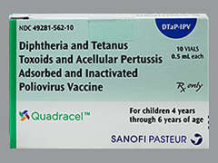 This is a white Vial imprinted with nothing on the front, nothing on the back, and is manufactured by SANOFI-PASTEUR.