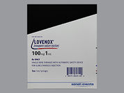 Lovenox: Esto es un Jeringa imprimido con nada en la parte delantera, nada en la parte posterior, y es fabricado por None.