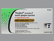 Toujeo Solostar: This is a Insulin Pen imprinted with nothing on the front, nothing on the back.
