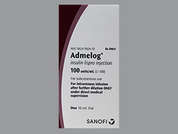 Admelog: This is a colorless Vial imprinted with nothing on the front, nothing on the back, and is manufactured by SANOFI-AVENTIS.