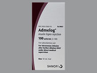 Admelog 100/Ml (package of 10.0 ml(s)) Vial