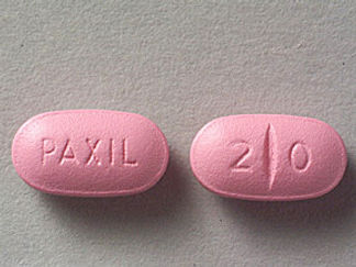 This is a Tablet imprinted with PAXIL on the front, 2 0 on the back.