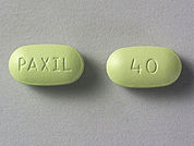 Paxil: Esto es un Tableta imprimido con PAXIL en la parte delantera, 40 en la parte posterior, y es fabricado por None.