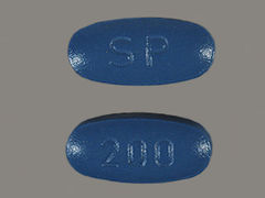 This is a Tablet imprinted with SP on the front, 200 on the back.