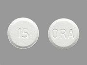 Prednisolone Sodium Phos Odt: Esto es un Tableta De Desintegración imprimido con ORA en la parte delantera, 15 en la parte posterior, y es fabricado por None.