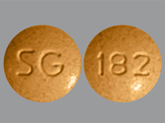 This is a Tablet imprinted with SG on the front, 182 on the back.