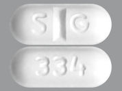 Ethacrynic Acid: This is a Tablet imprinted with S G on the front, 334 on the back.