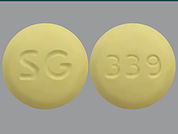 Olmesartan Medoxomil: Esto es un Tableta imprimido con SG en la parte delantera, 339 en la parte posterior, y es fabricado por None.