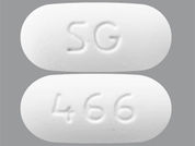 Nabumetone: This is a Tablet imprinted with SG on the front, 466 on the back.