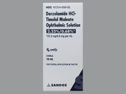 Dorzolamide-Timolol: This is a Drops imprinted with nothing on the front, nothing on the back.