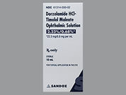 Dorzolamide-Timolol: Esto es un Gotas imprimido con nada en la parte delantera, nada en la parte posterior, y es fabricado por None.