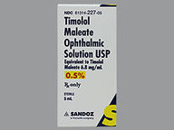 Gotas de 0.5 % (package of 5.0) de Timolol Maleate