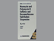 Neo/Polymyxin/Dexamethasone: This is a Suspension Drops imprinted with nothing on the front, nothing on the back.