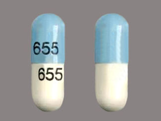 This is a Capsule imprinted with 655 on the front, 655 on the back.
