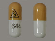 Tacrolimus: This is a Capsule imprinted with logo on the front, 644 on the back.