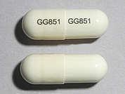 Ampicillin Trihydrate: Esto es un Cápsula blanco oblongo imprimido con GG851 en la parte delantera, GG851 en la parte posterior, y es fabricado por SANDOZ.