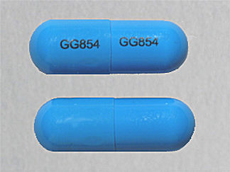 This is a Capsule imprinted with GG854 on the front, GG854 on the back.