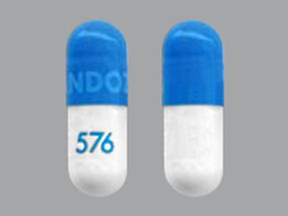 This is a Capsule imprinted with SANDOZ on the front, 576 on the back.